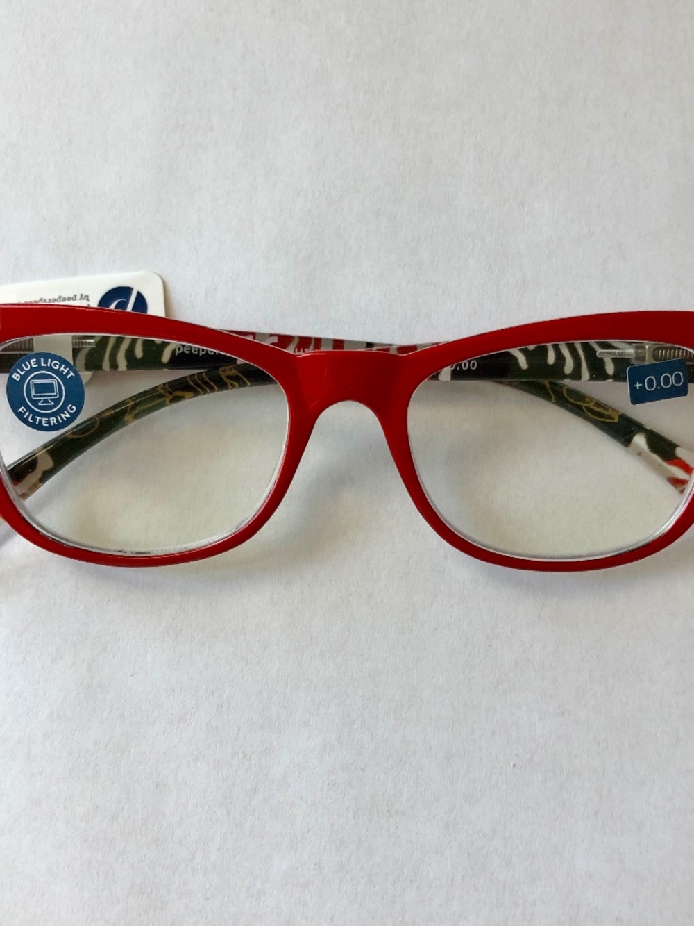 New Red Peepers Blue Light Glasses +0.00